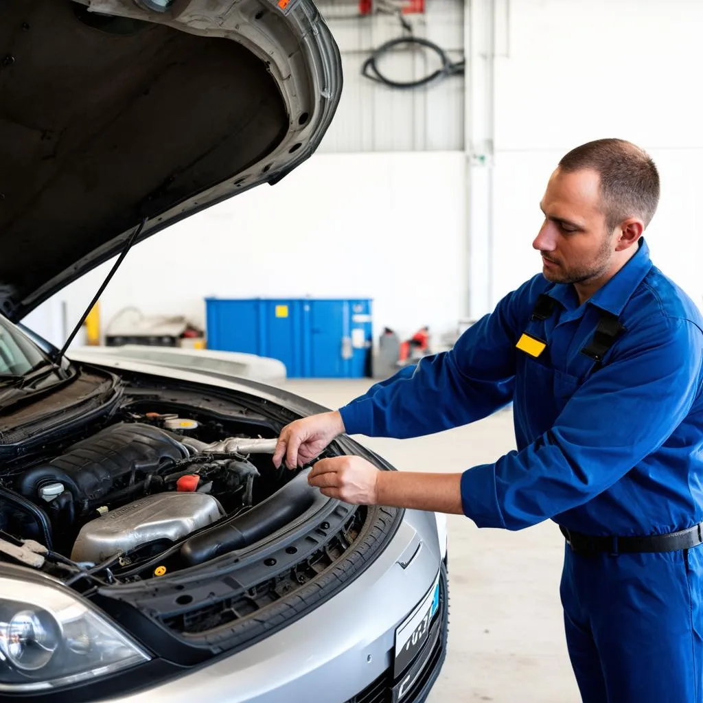 Inspection d'une voiture d'occasion