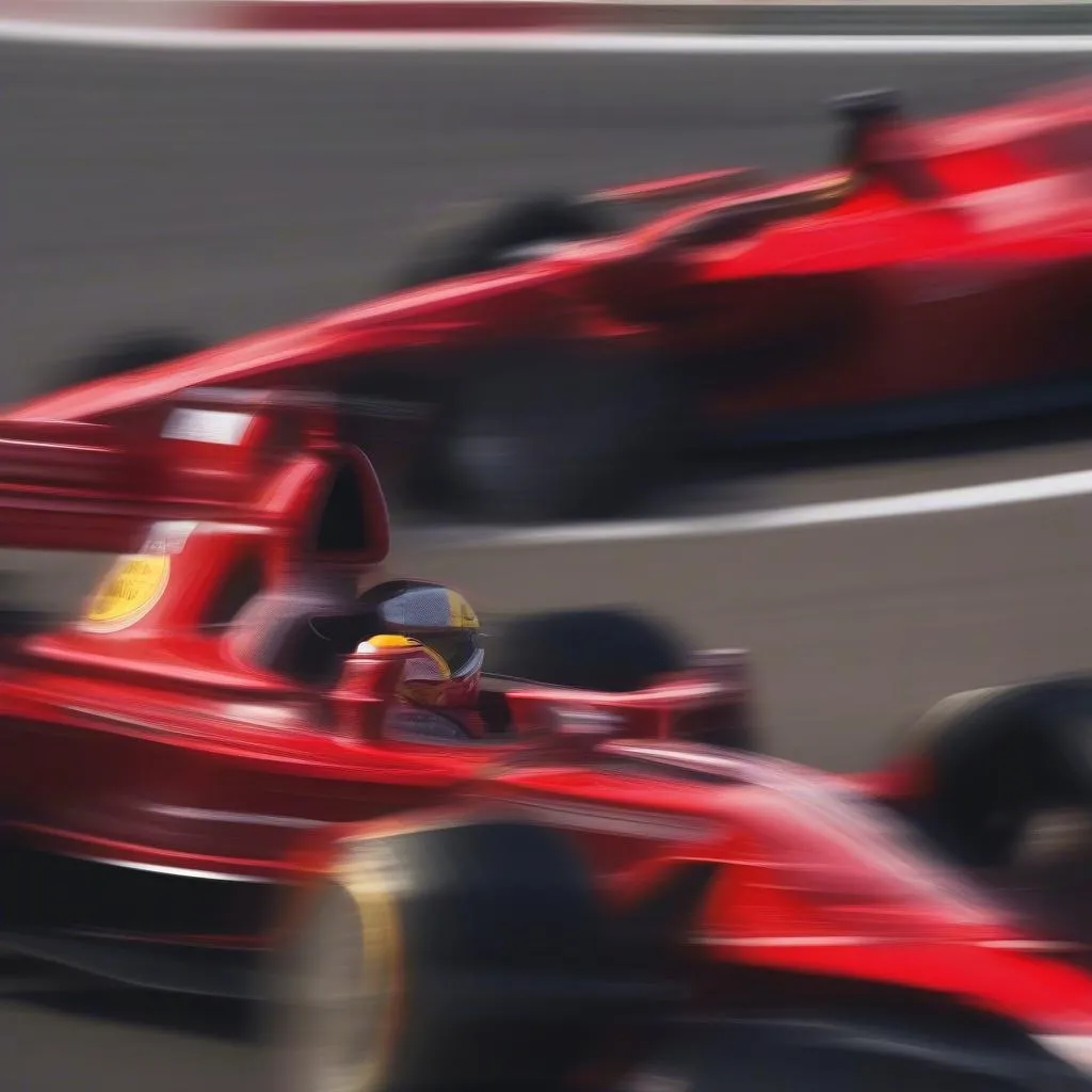 Image d'une Ferrari F1 sur un circuit de course