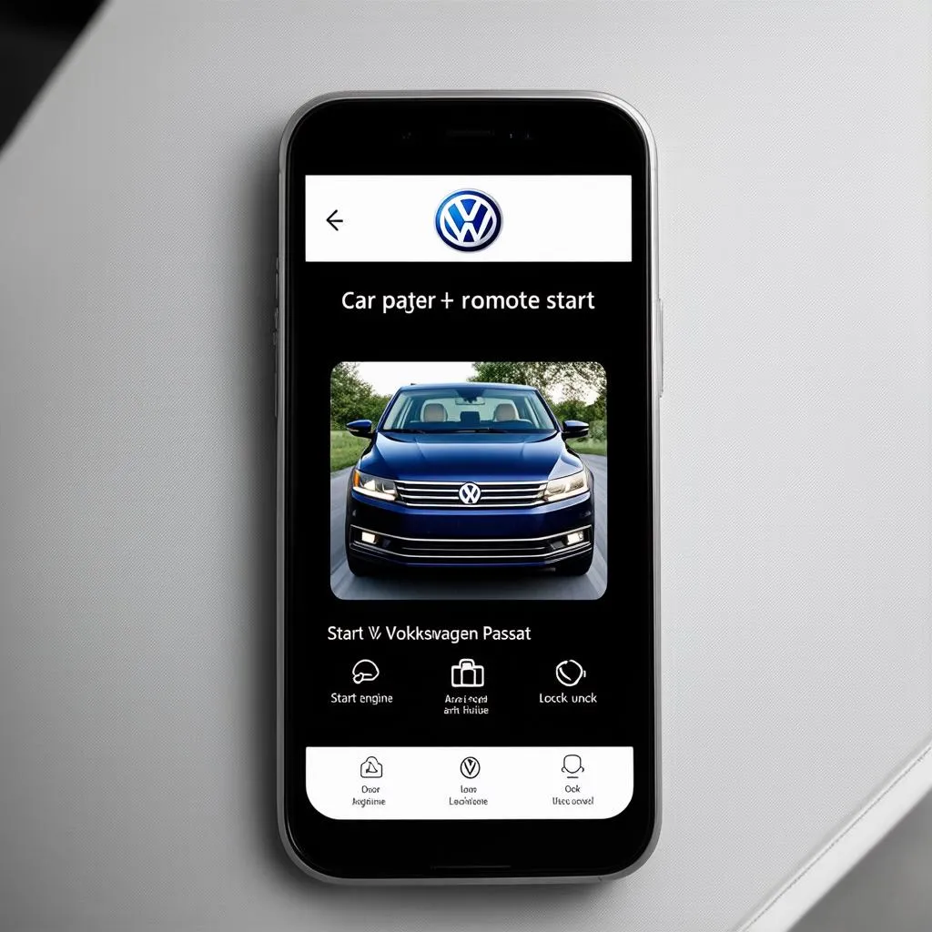 Application mobile de démarrage à distance pour Volkswagen Passat