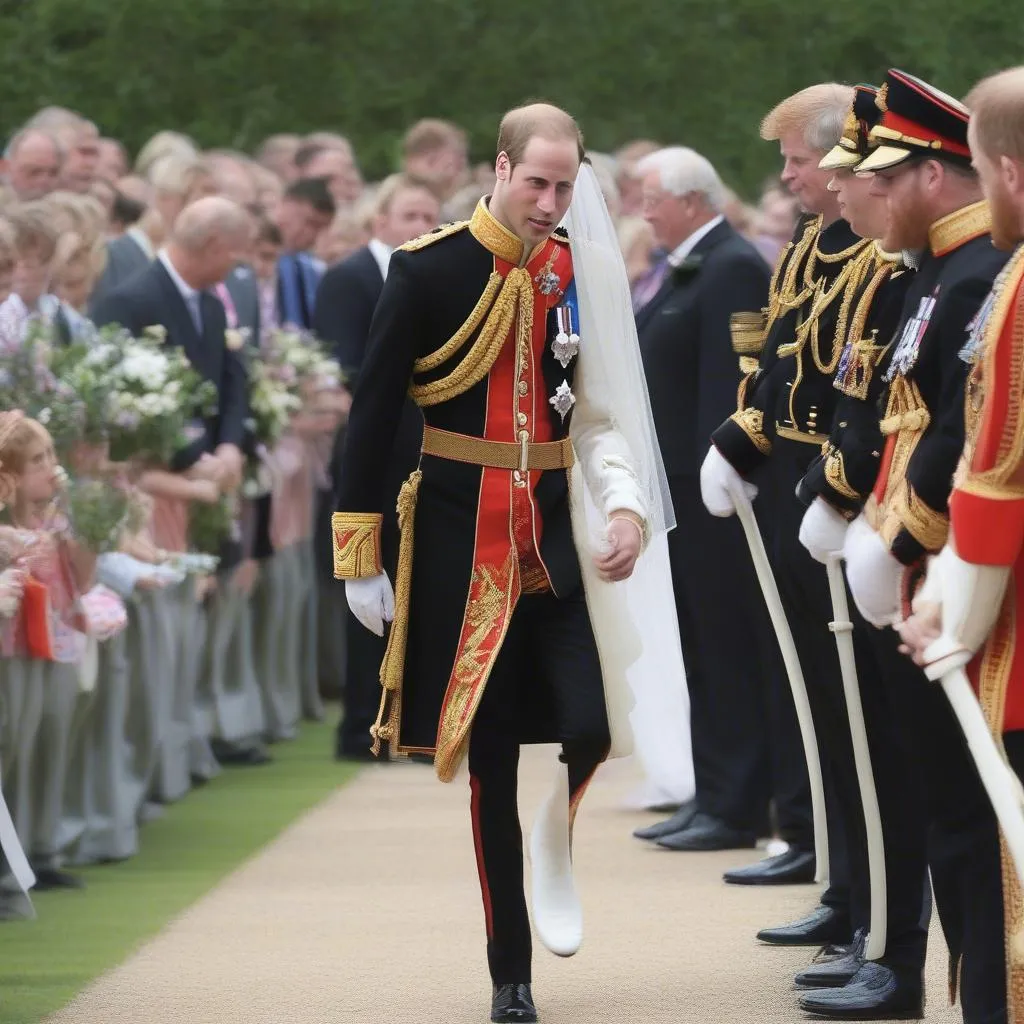 Prince William accompagnt Harry