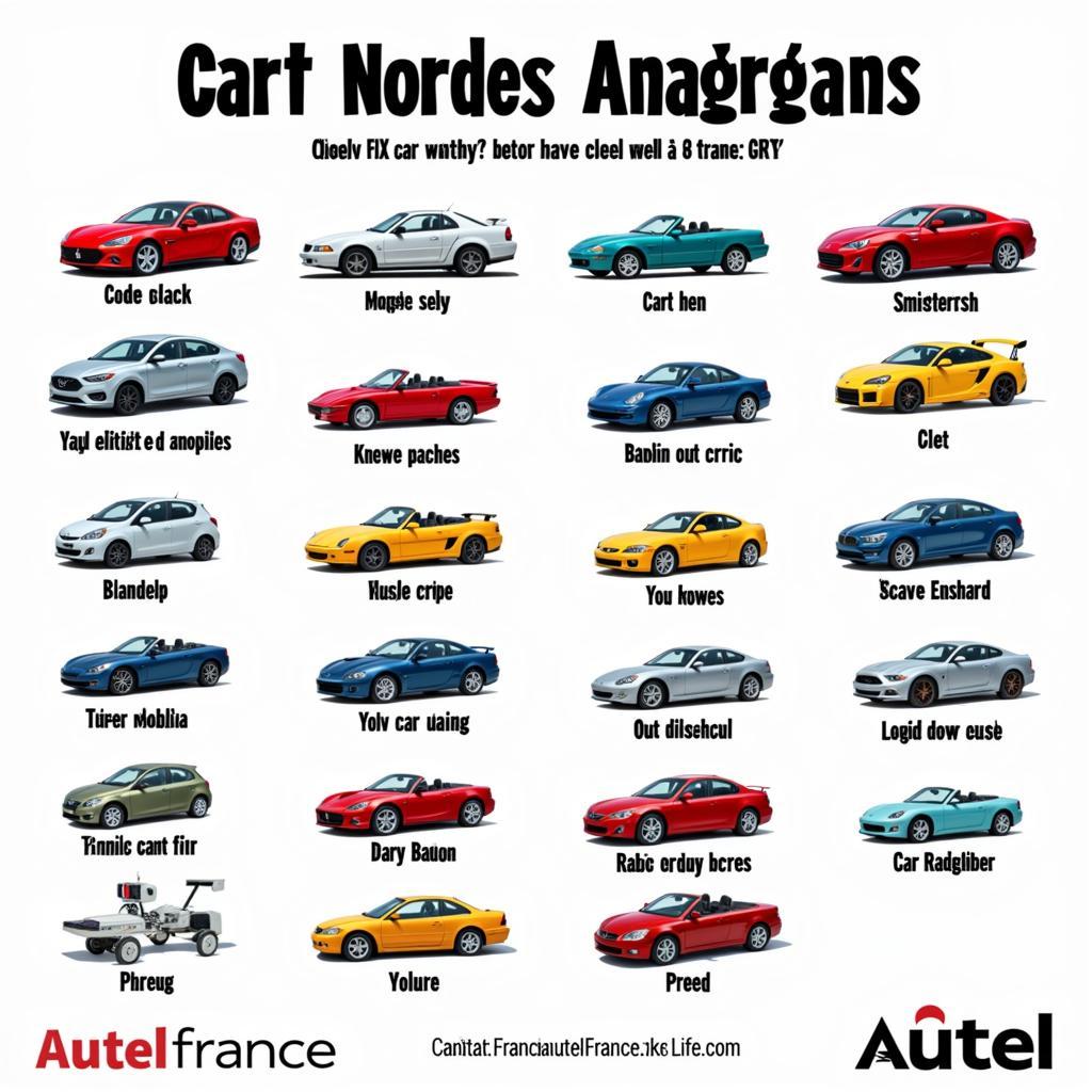 Autel France - Anagrammes de noms de voitures