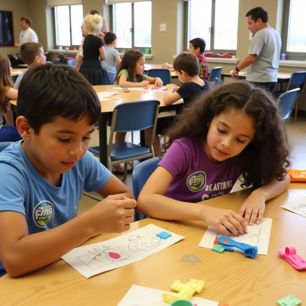 Enfants participant à un programme d'après l'école du YMCA