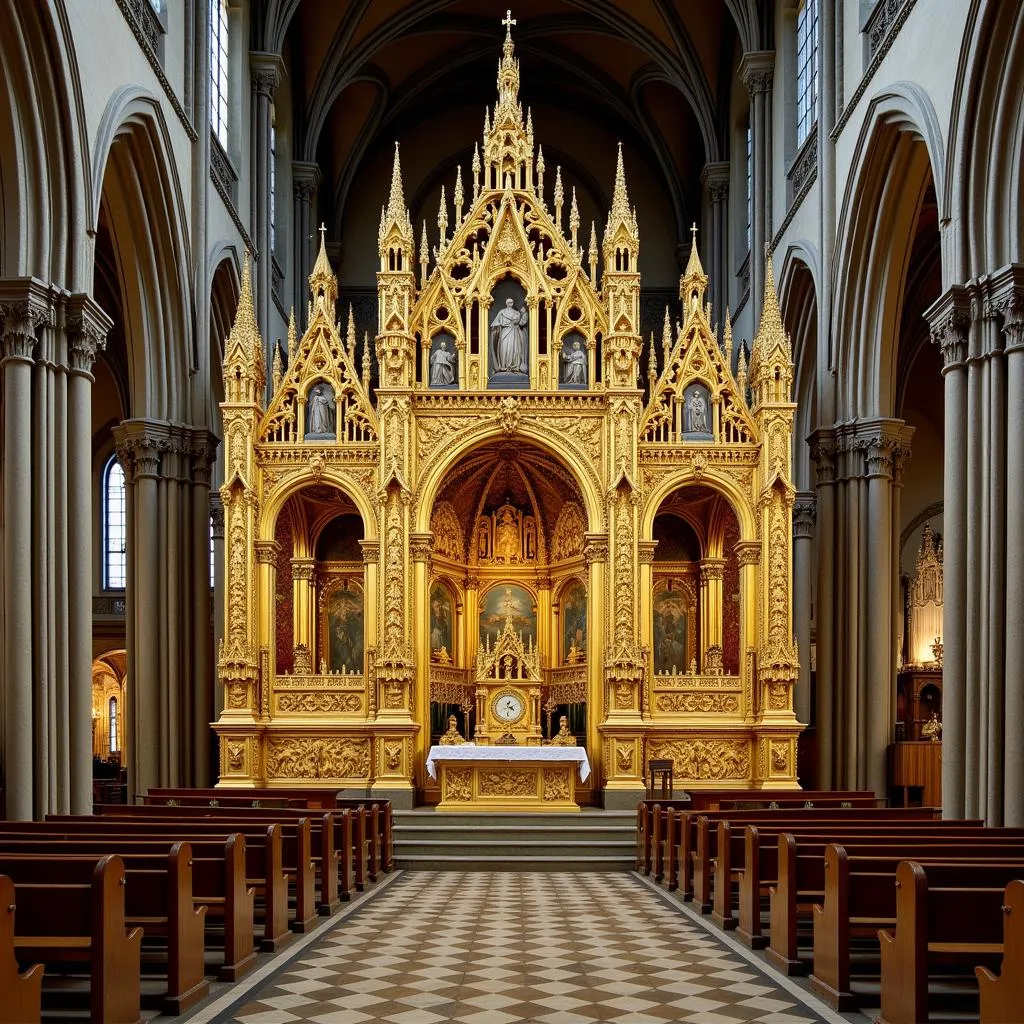 L'autel basilique Saint-Denis dans le chœur de la basilique