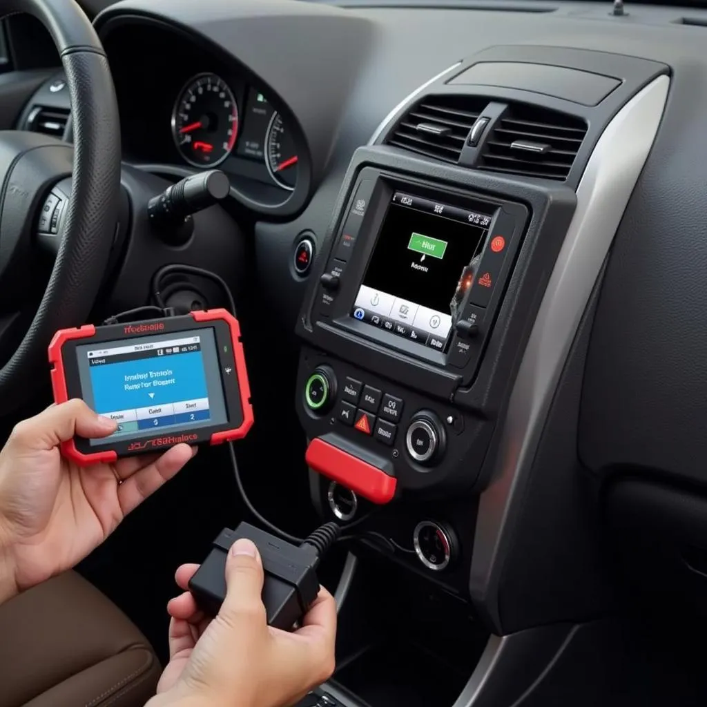 Autel MaxiScan MS509 connecté à une voiture