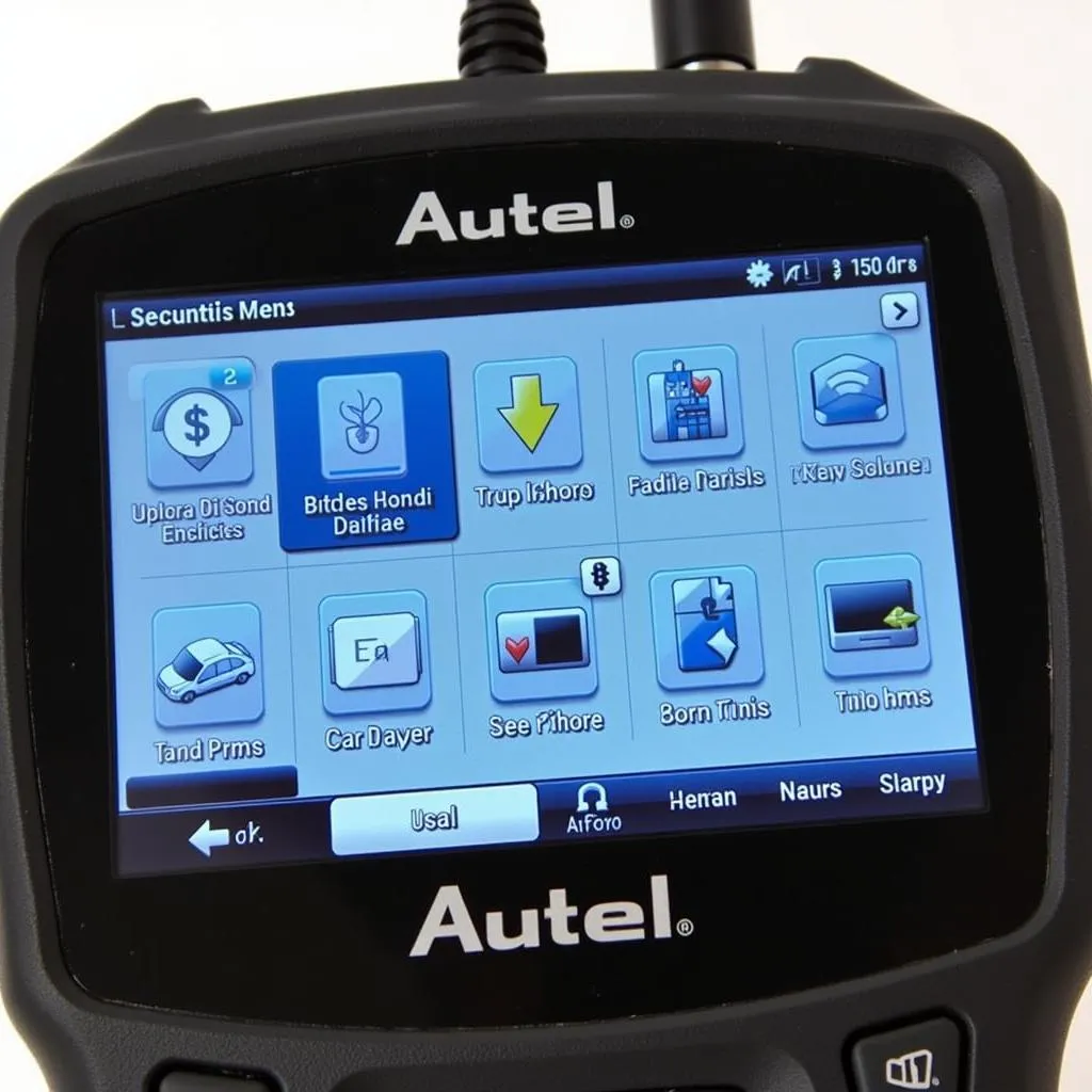 Interface utilisateur Autel MaxiTPMS TS601