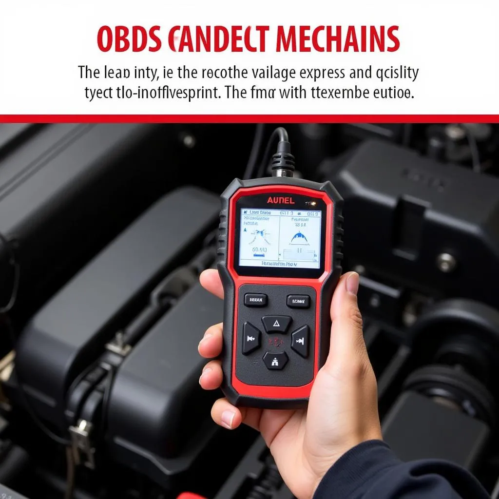 Mécanicien utilisant l'outil Autel MS509 OBD2