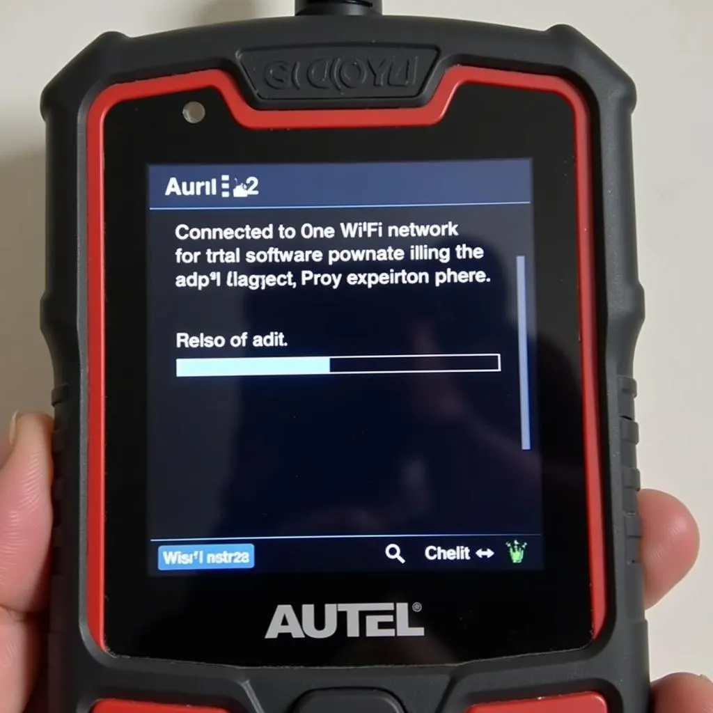 Autel MX808 connecté au Wifi pour mise à jour logiciel