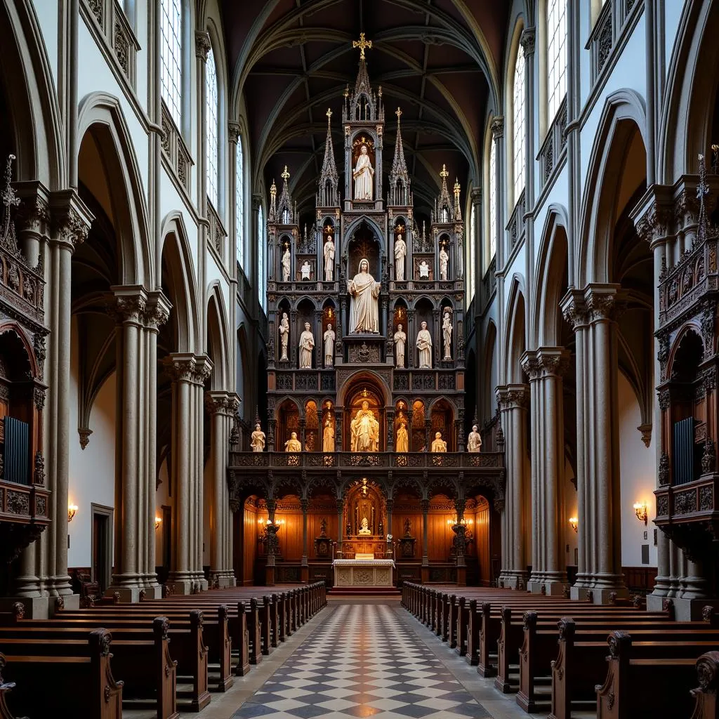 Autel gothique de la cathédrale de Bâle