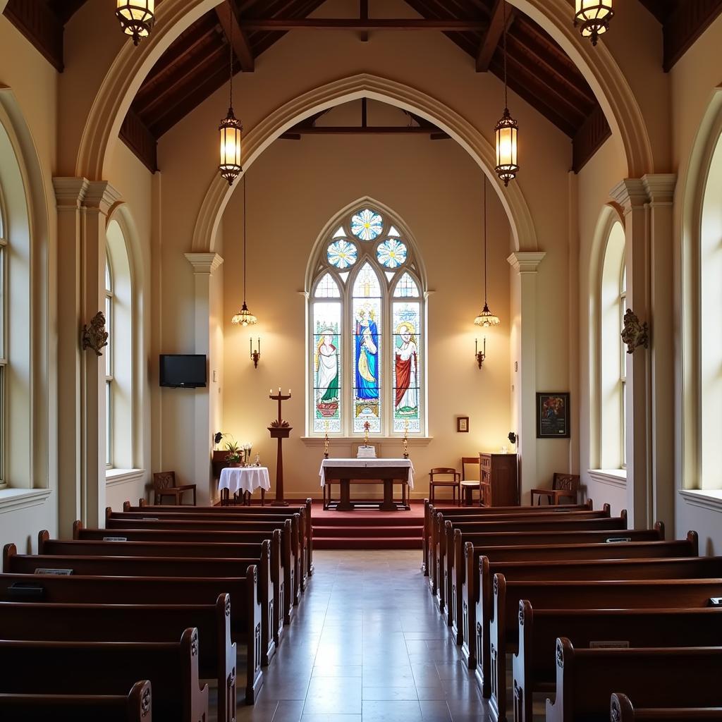 Intérieur de la chapelle Saint Mathieu