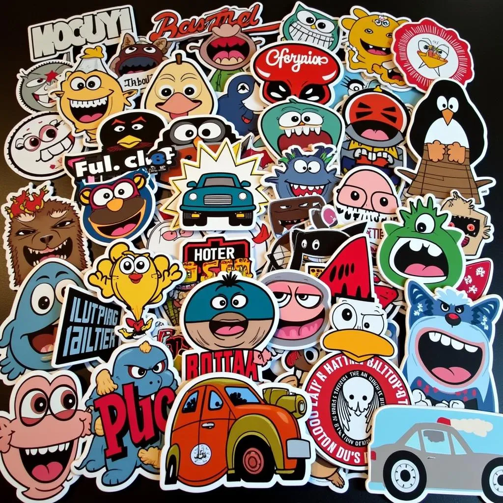 Collection de stickers voiture drôle