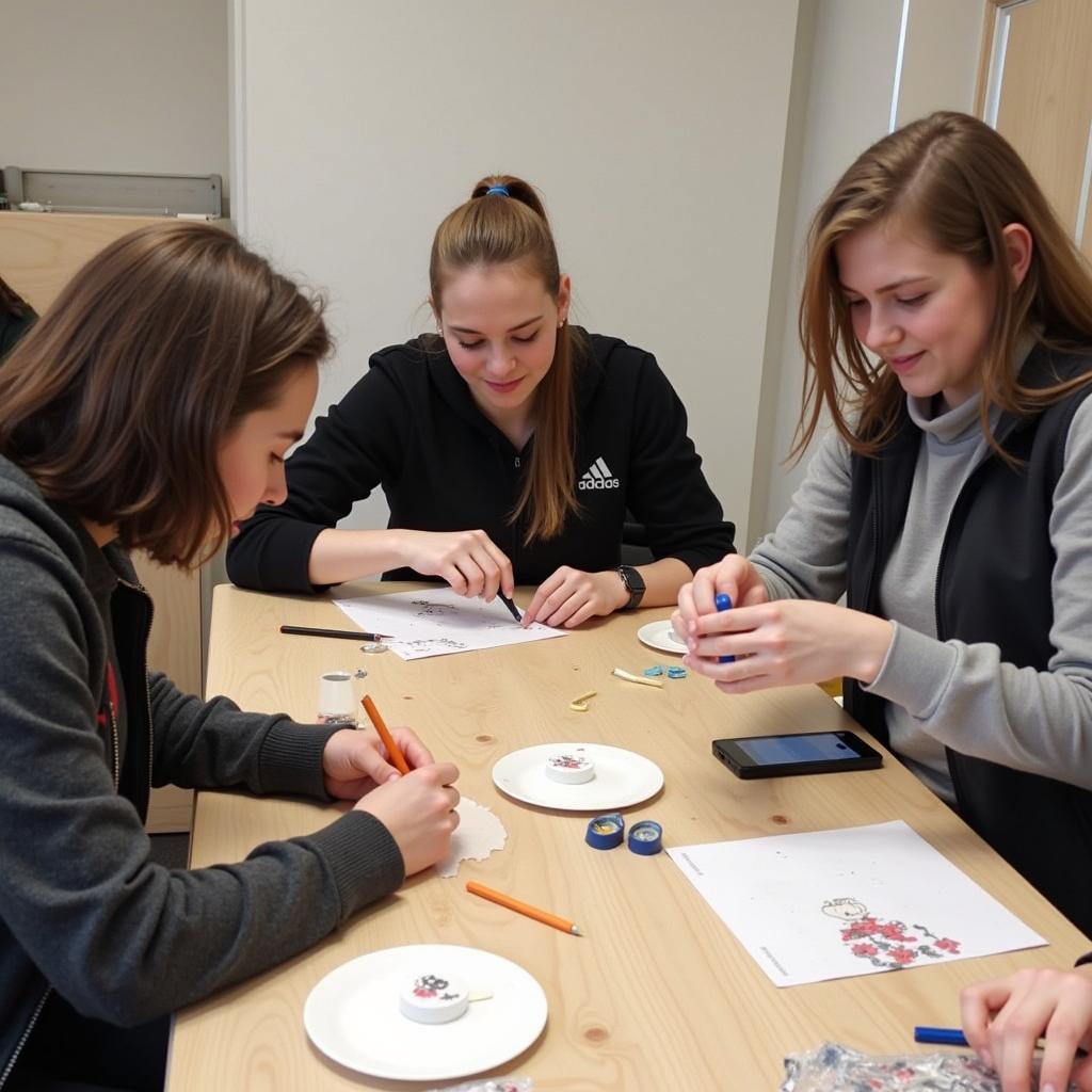 Photos des ateliers créatifs au collège Guillaume des Autels