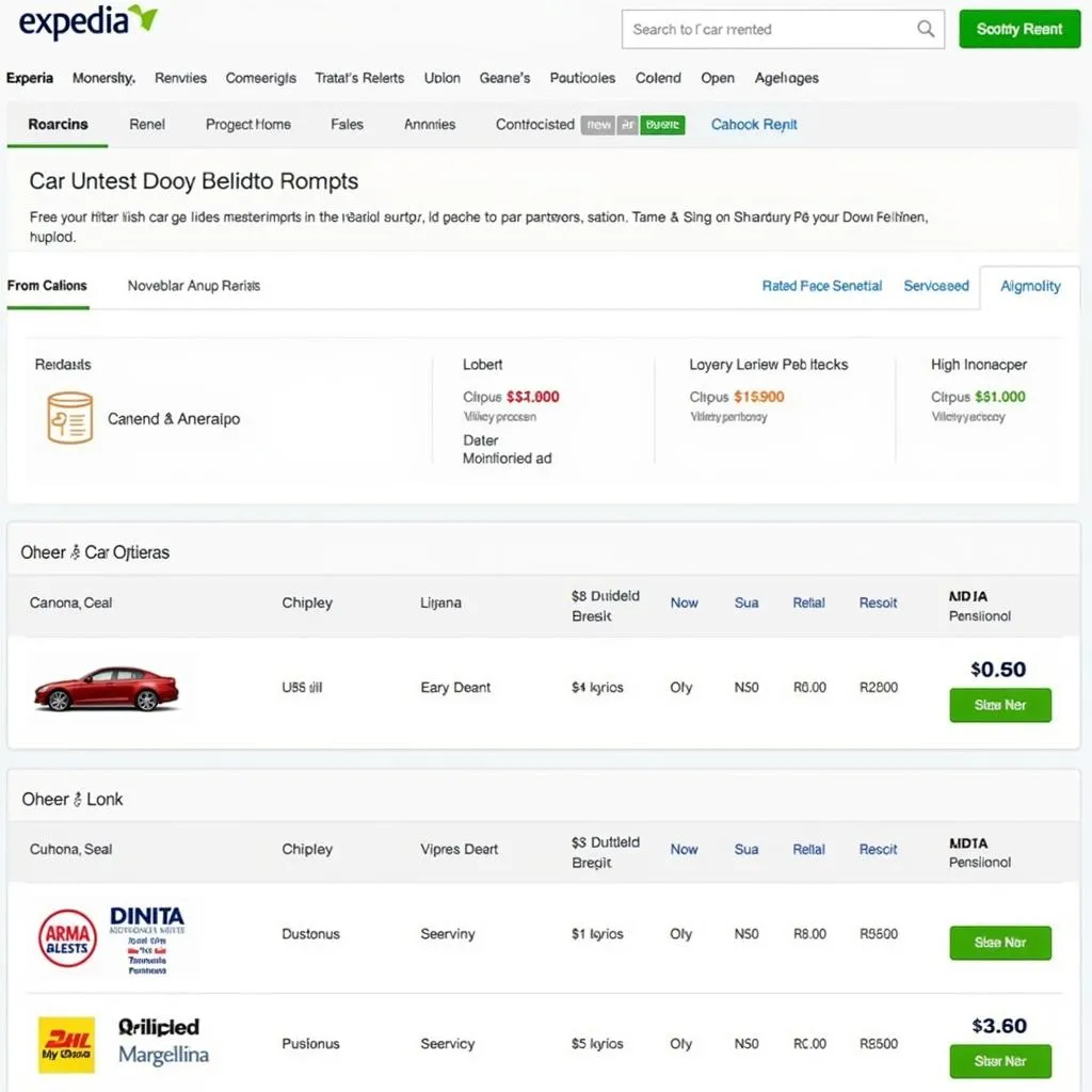 Comparer les offres de location de voitures sur Expedia