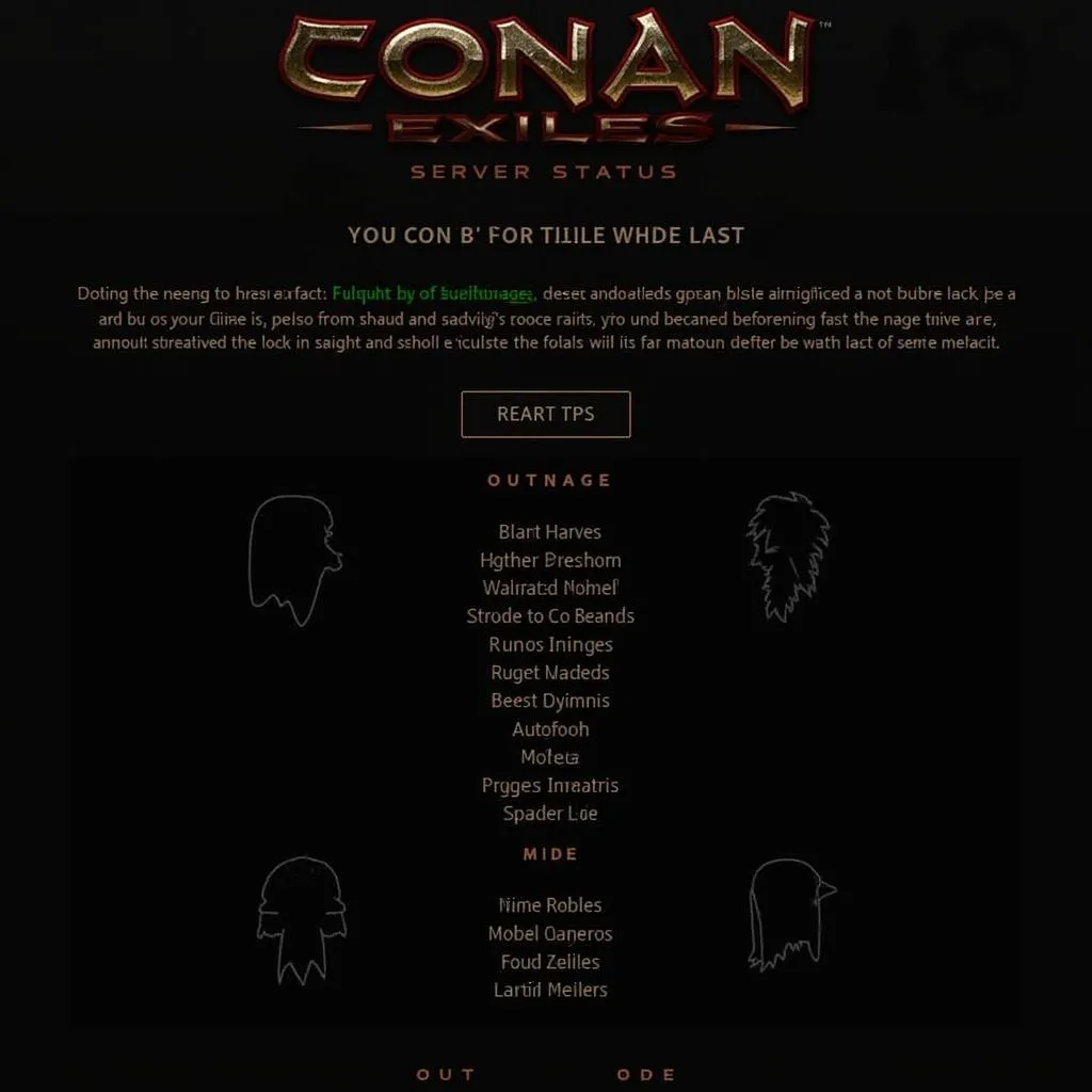 Serveur Conan Exiles en panne