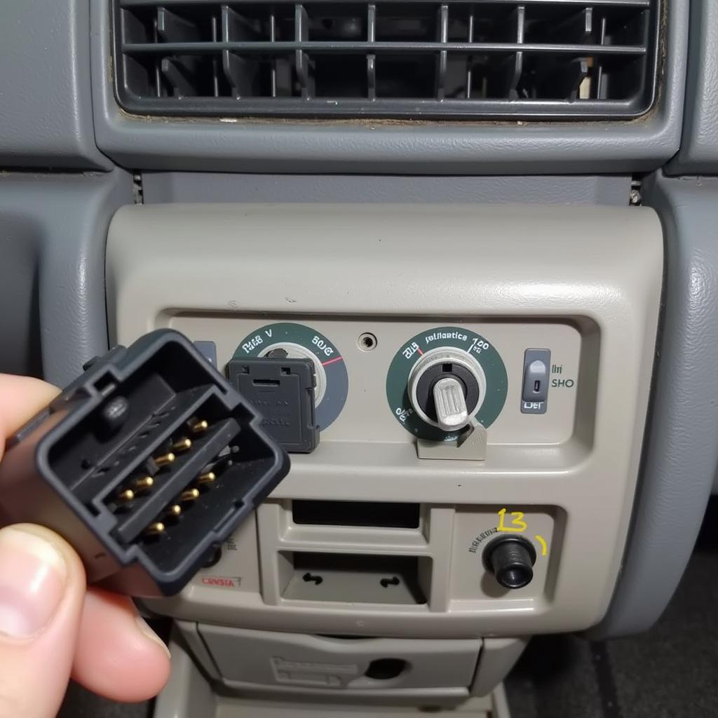 Connecteur de diagnostic sur une Honda Accord 1995