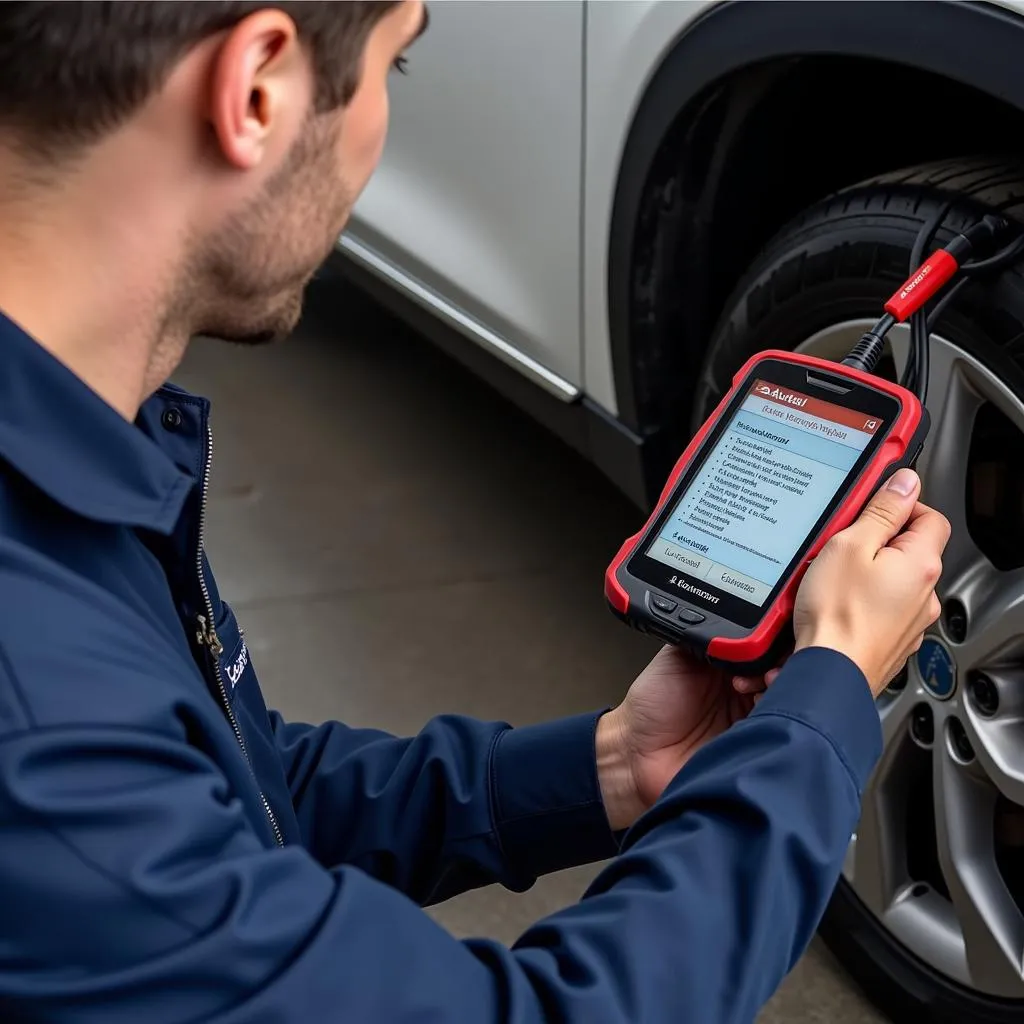 Diagnostic de la mémoire vive d'une voiture avec un outil Autel