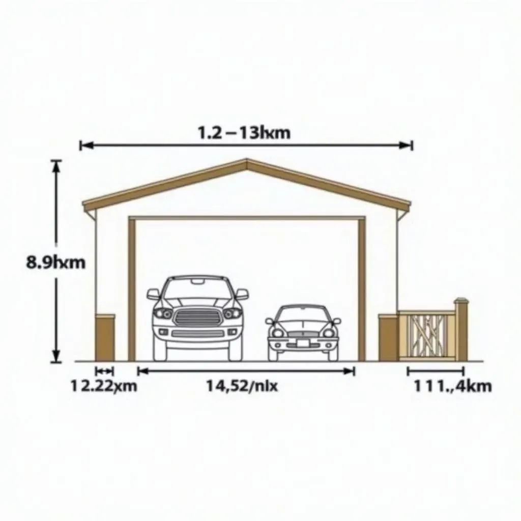 Dimensions standard d'un garage pour 3 voitures