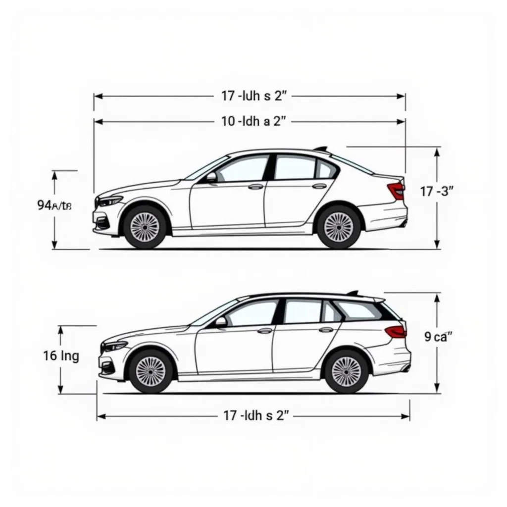 Dimensions d'une voiture européenne