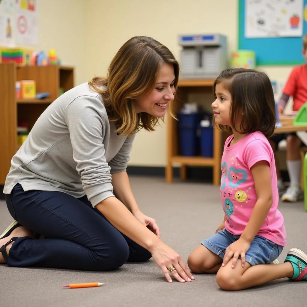 Éducateur spécialisé en petite enfance aidant un enfant à Bellingham