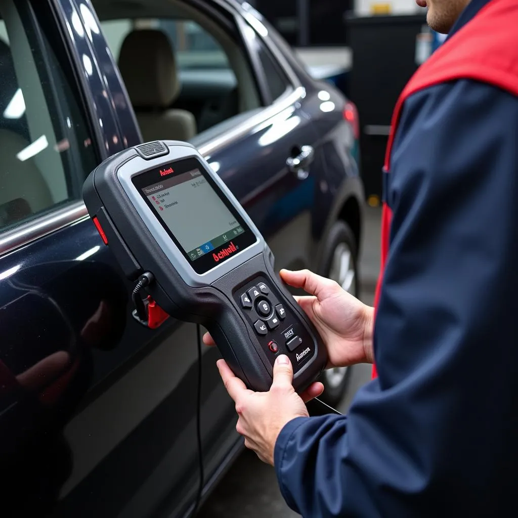 Équipement diagnostique Autel utilisé par un professionnel