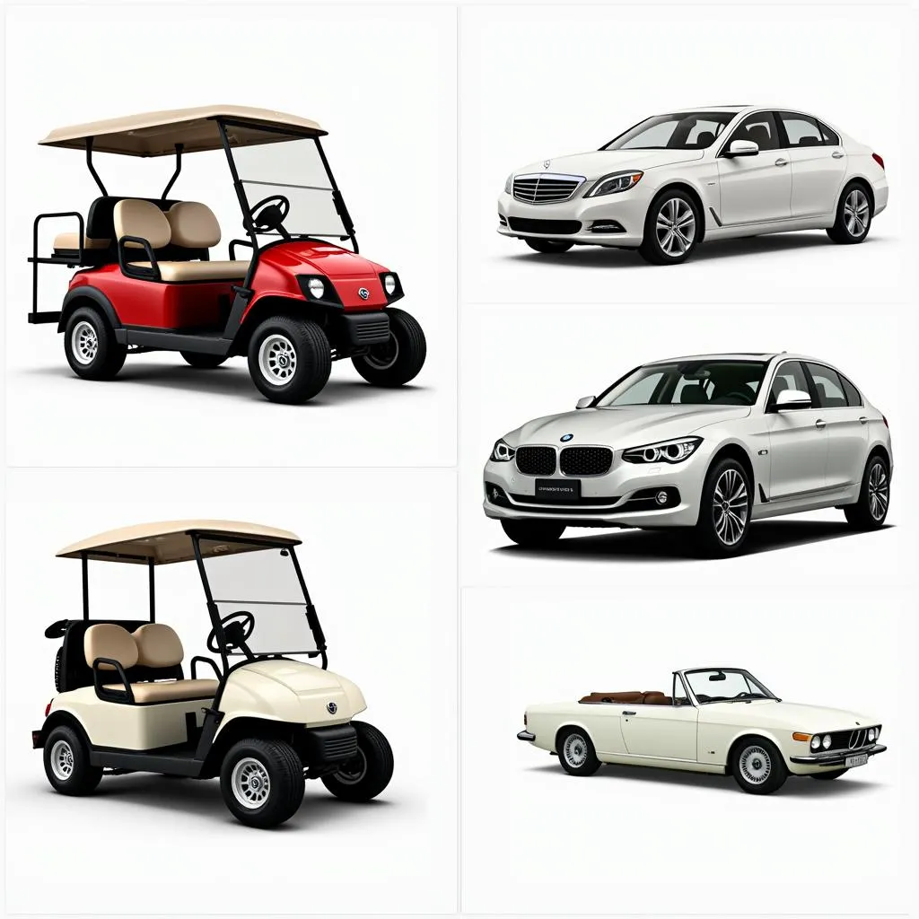 Différents types de golf cars