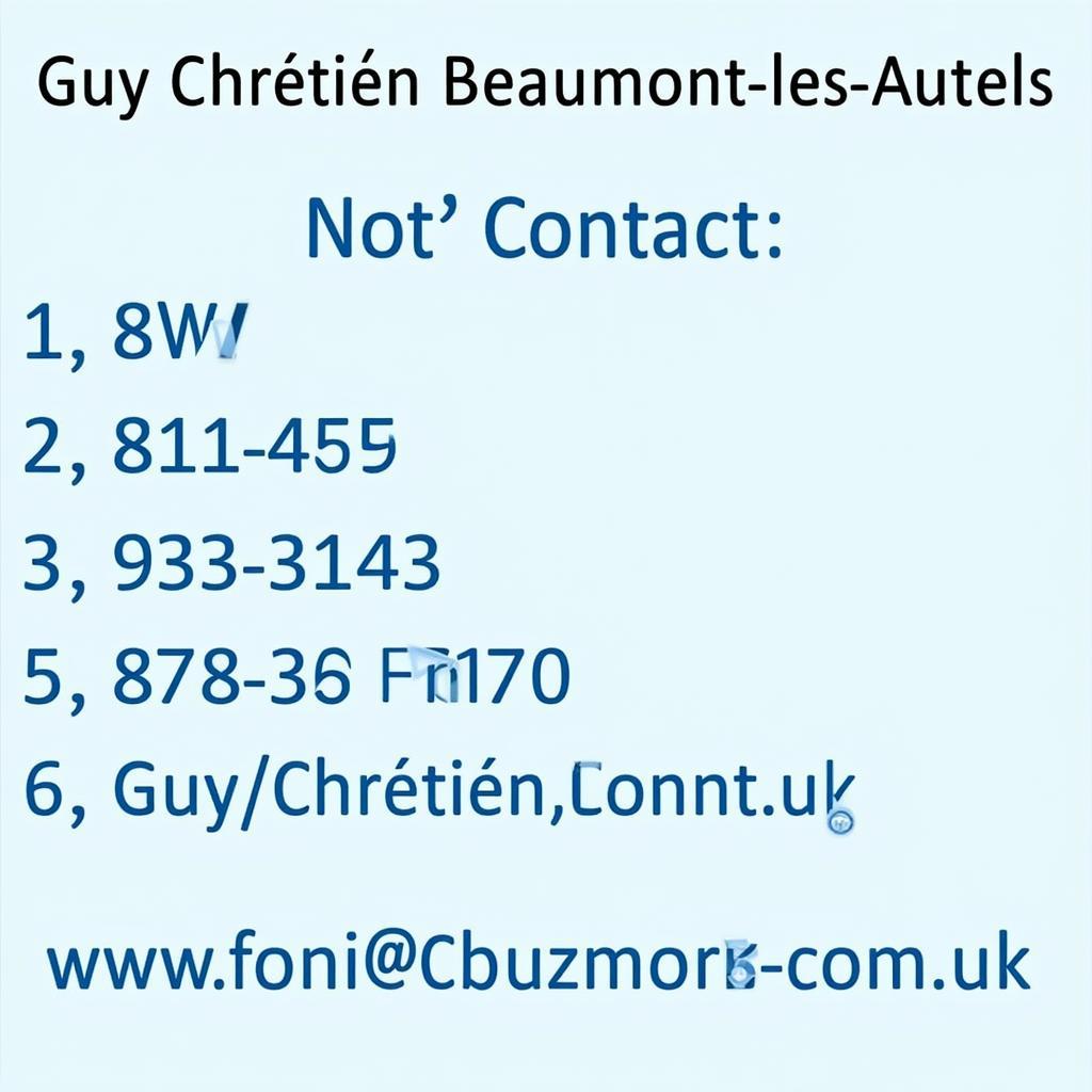 Guy Chrétien Beaumont-les-Autels Contact