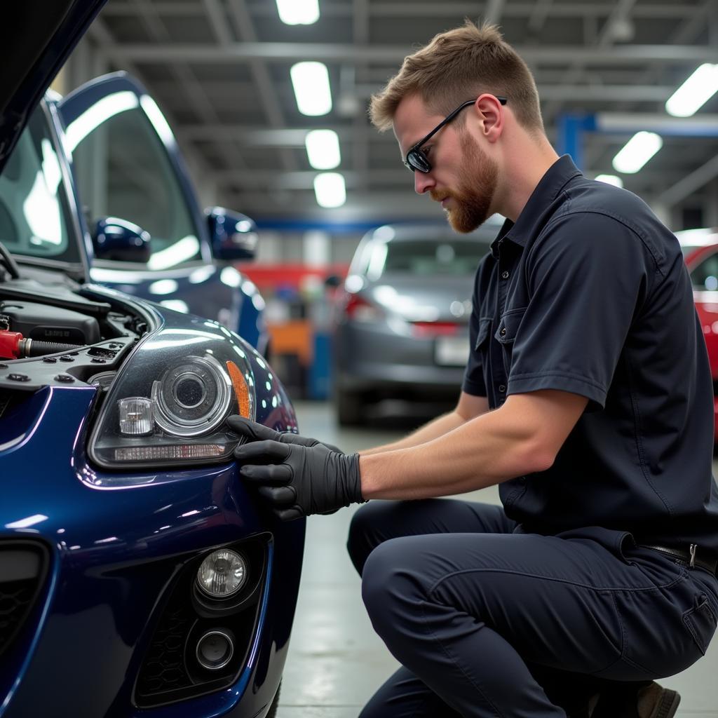 Inspection voiture d'occasion