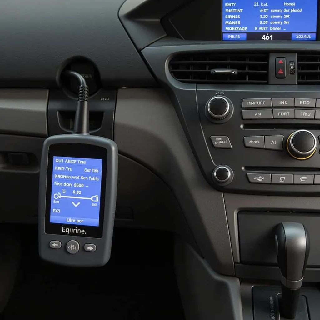 Lecteur de code OBD2 connecté à une Honda Odyssey