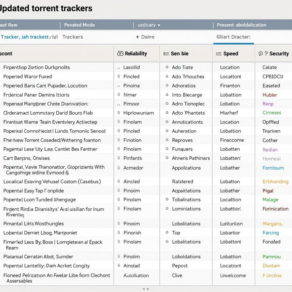 Liste de trackers torrent mis à jour