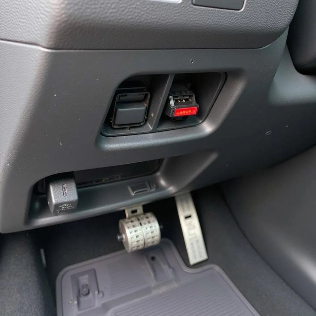 Emplacement du port OBD sur Nissan Frontier 2014