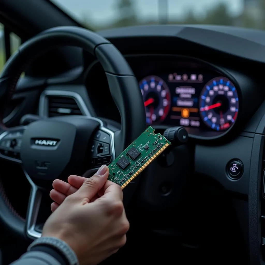 La mémoire vive dans une voiture européenne