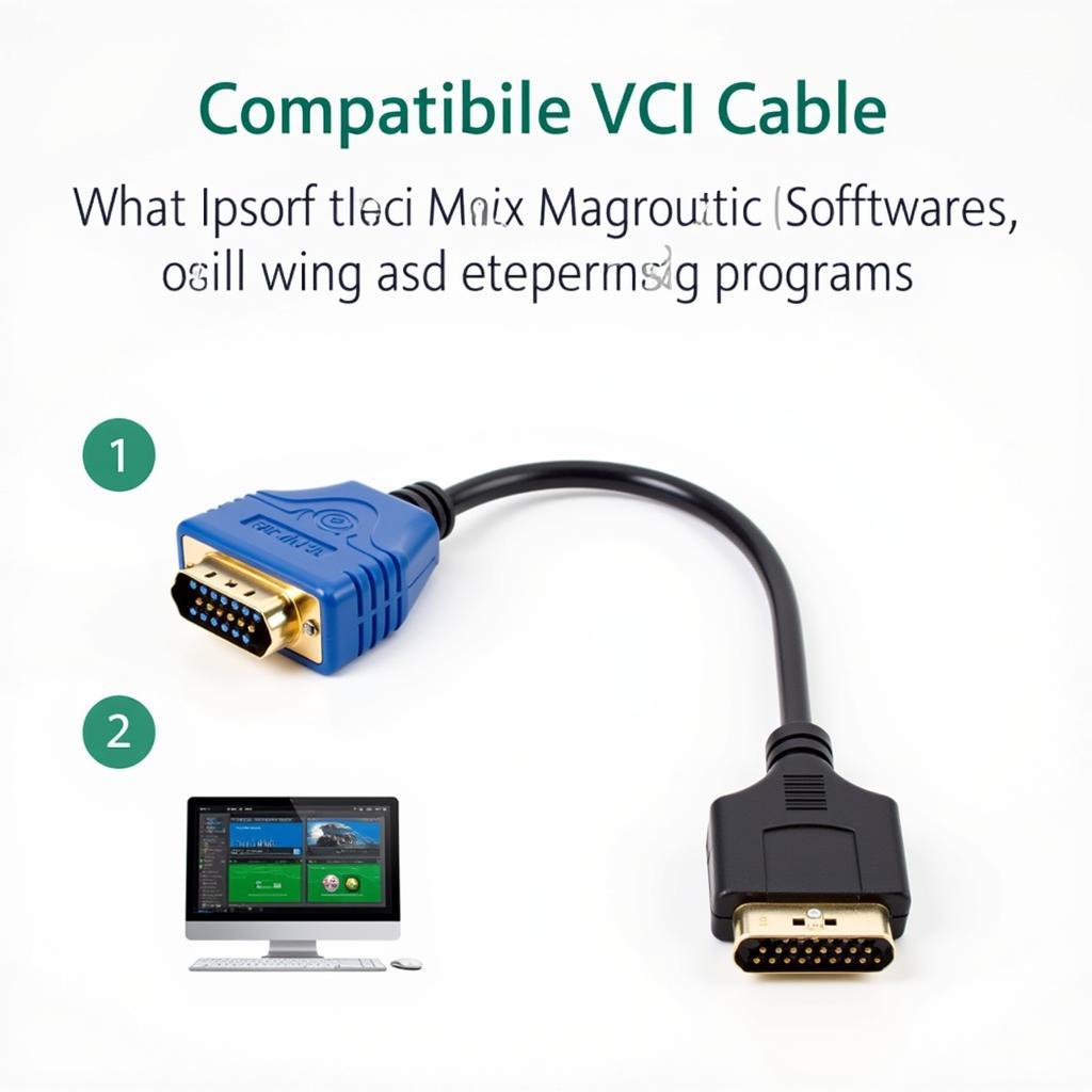 Mini VCI Cable: compatible avec divers logiciels de diagnostic