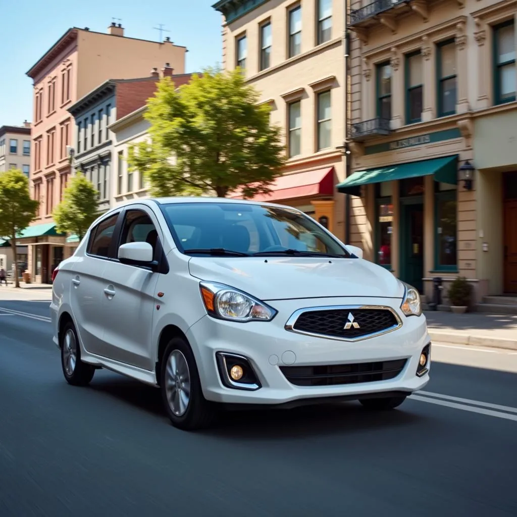 Mitsubishi Mirage en conduite urbaine