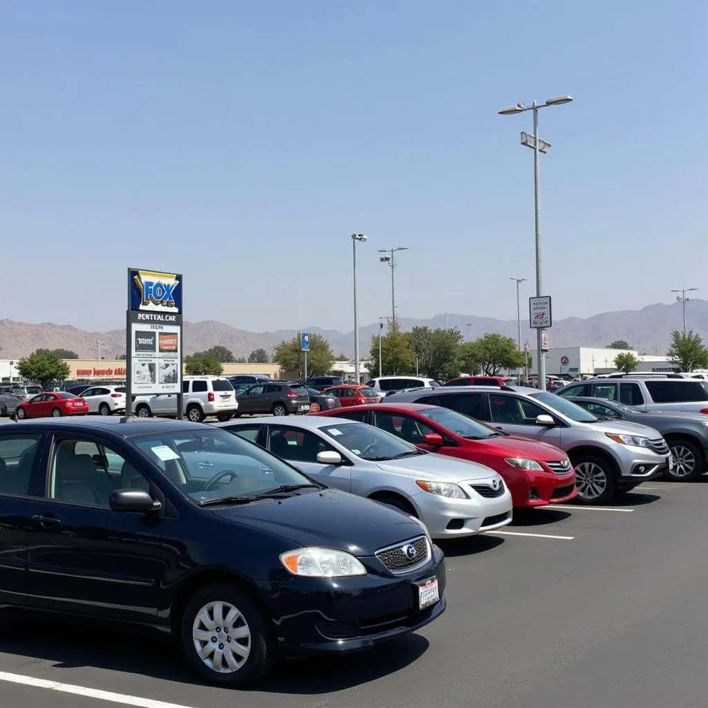 Parc de voitures Fox Rental Car à l'aéroport de LAX