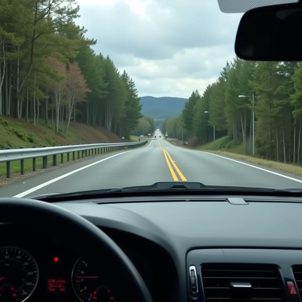 Le pare-brise de la voiture