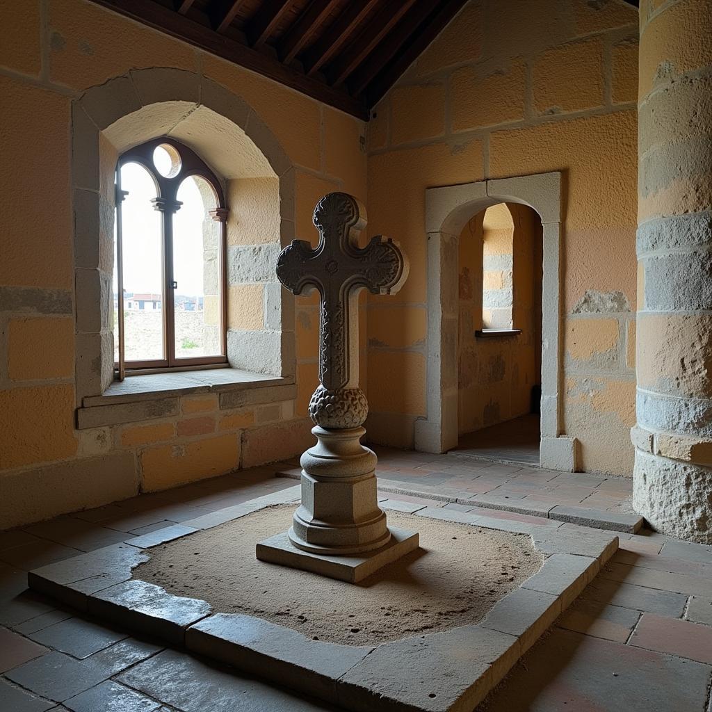 Pierre d'autel dans une église