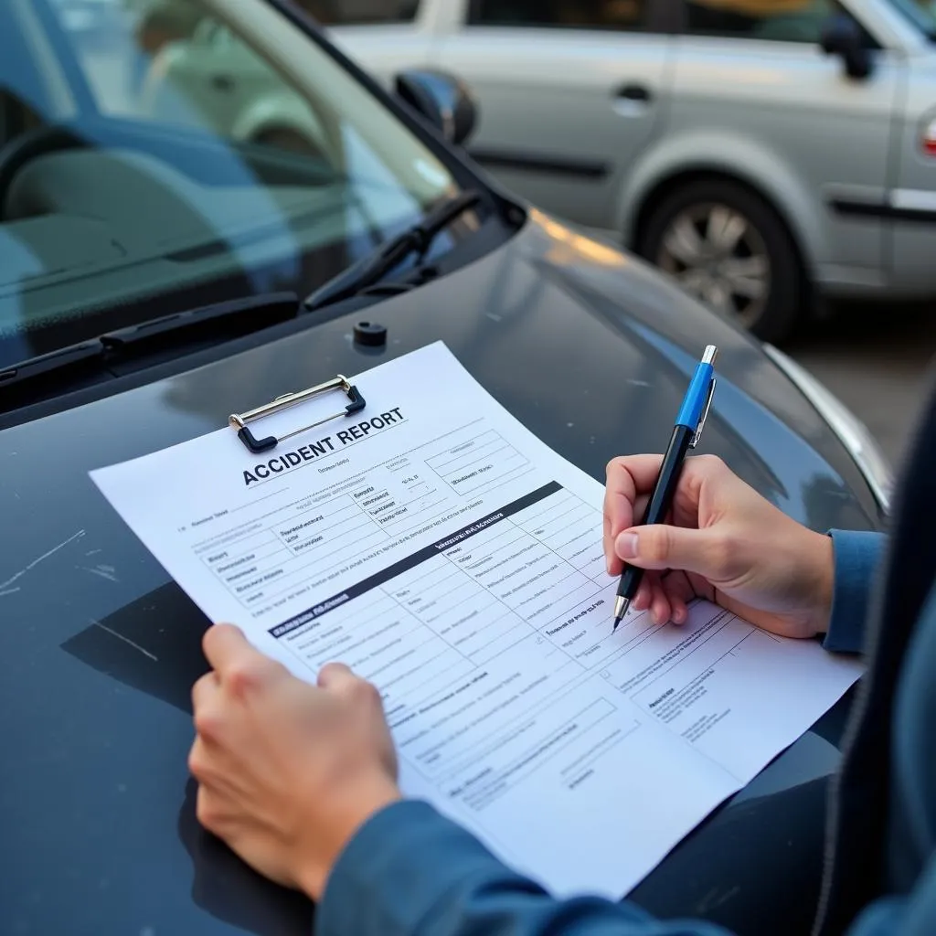 Remplir un constat amiable après un accident de voiture