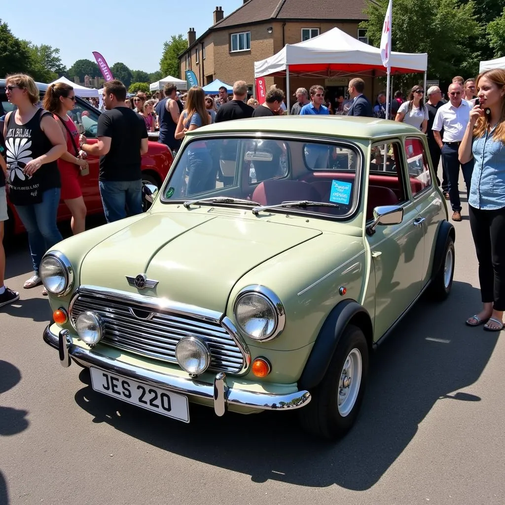 Reproduction de la Mini de Mr Bean lors d'un évènement