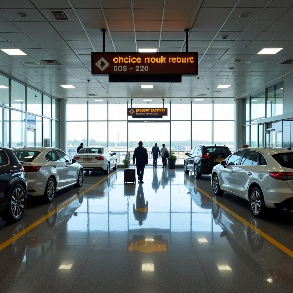 Parking de restitution à l'aéroport