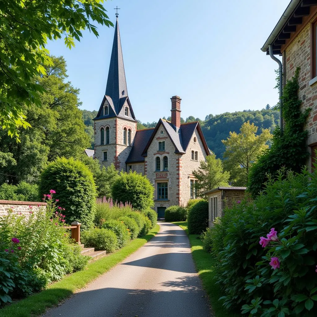 Église pittoresque du village de Saint-Laurent-des-Autels