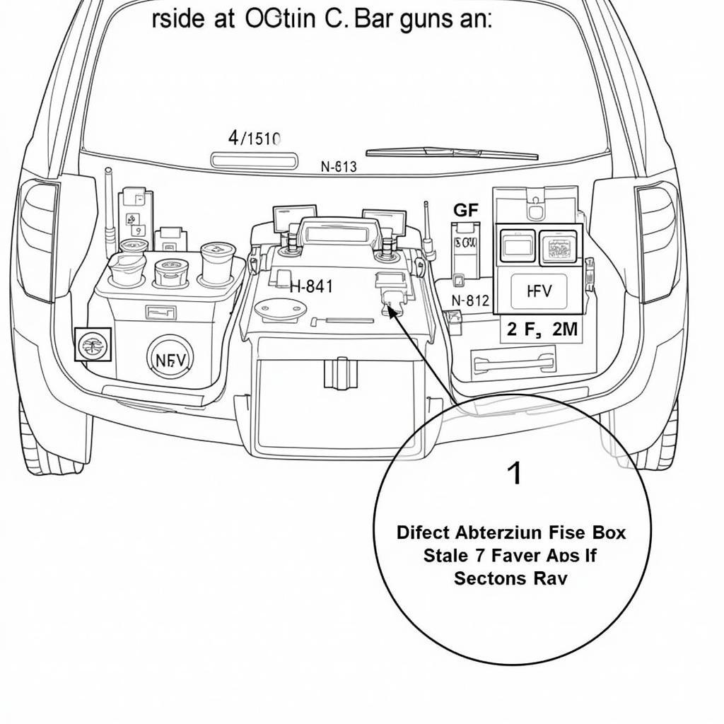 Schéma de la boîte à fusibles OBD II de la Dodge Caravan 2008