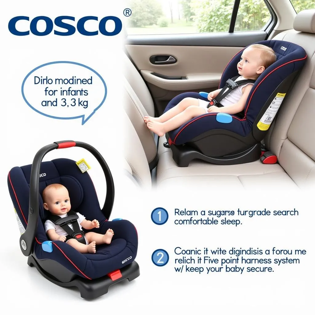 Siège auto Cosco pour bébé