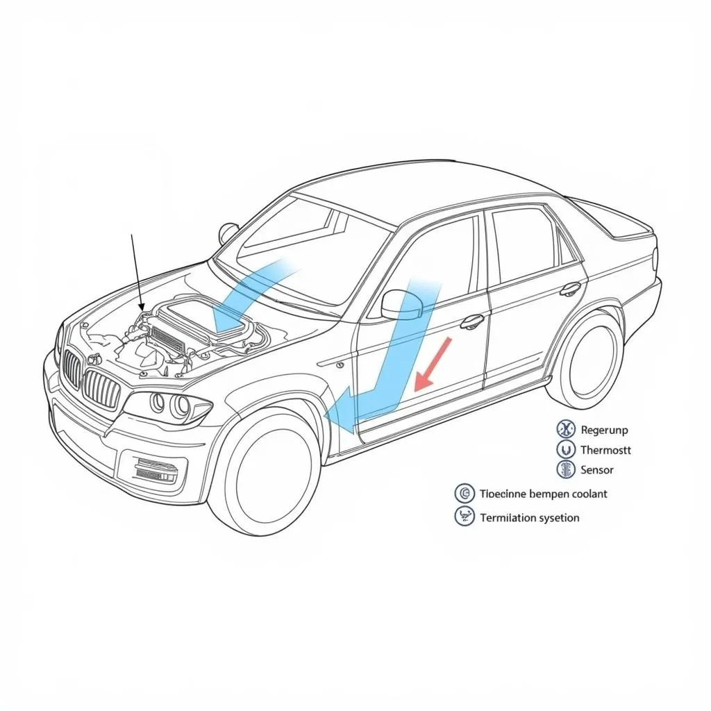 Schéma du Système de Refroidissement d'une Voiture