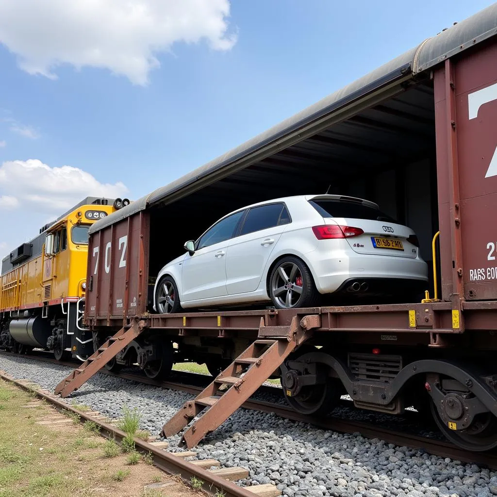 Transport multimodal d'une voiture