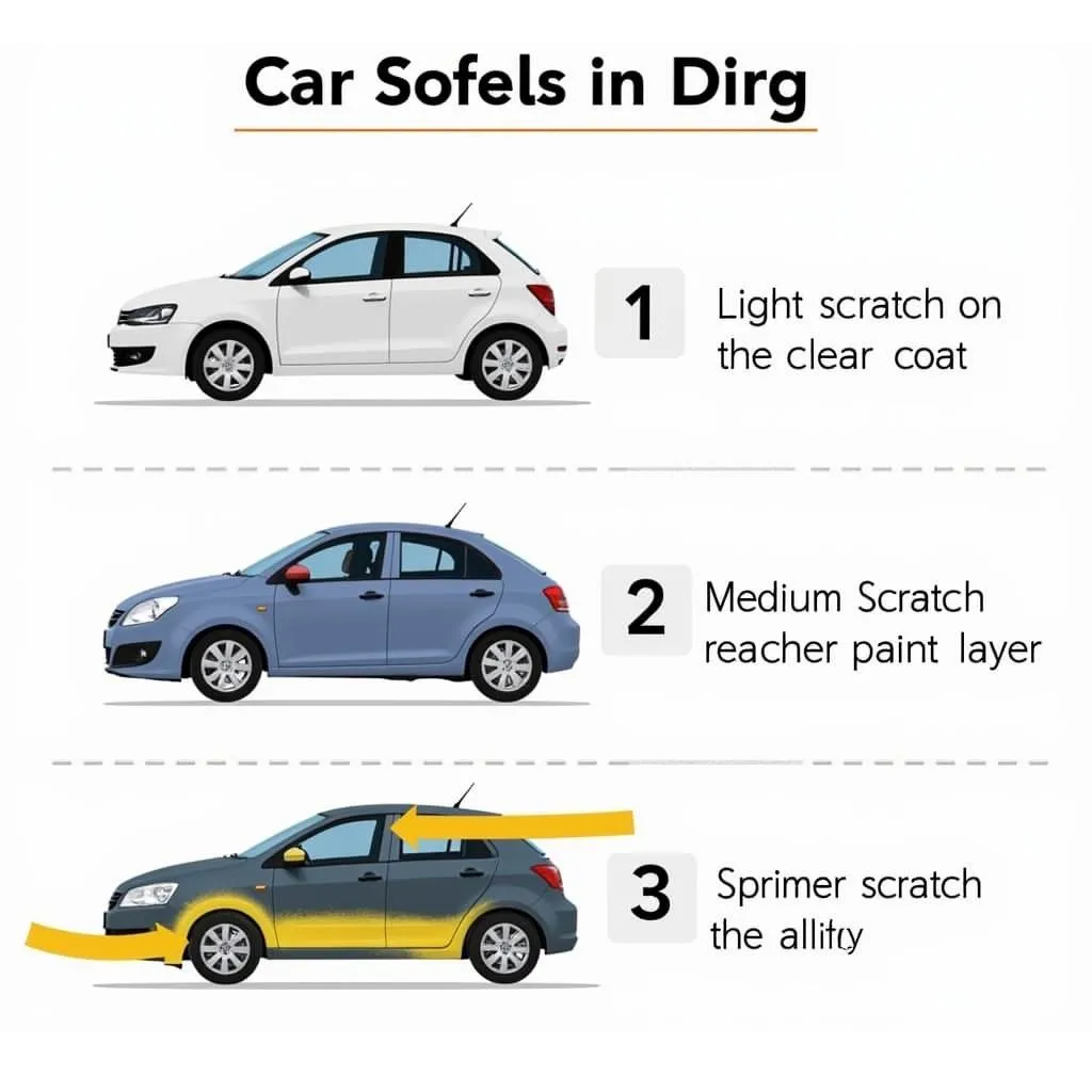 Types de rayures sur une voiture