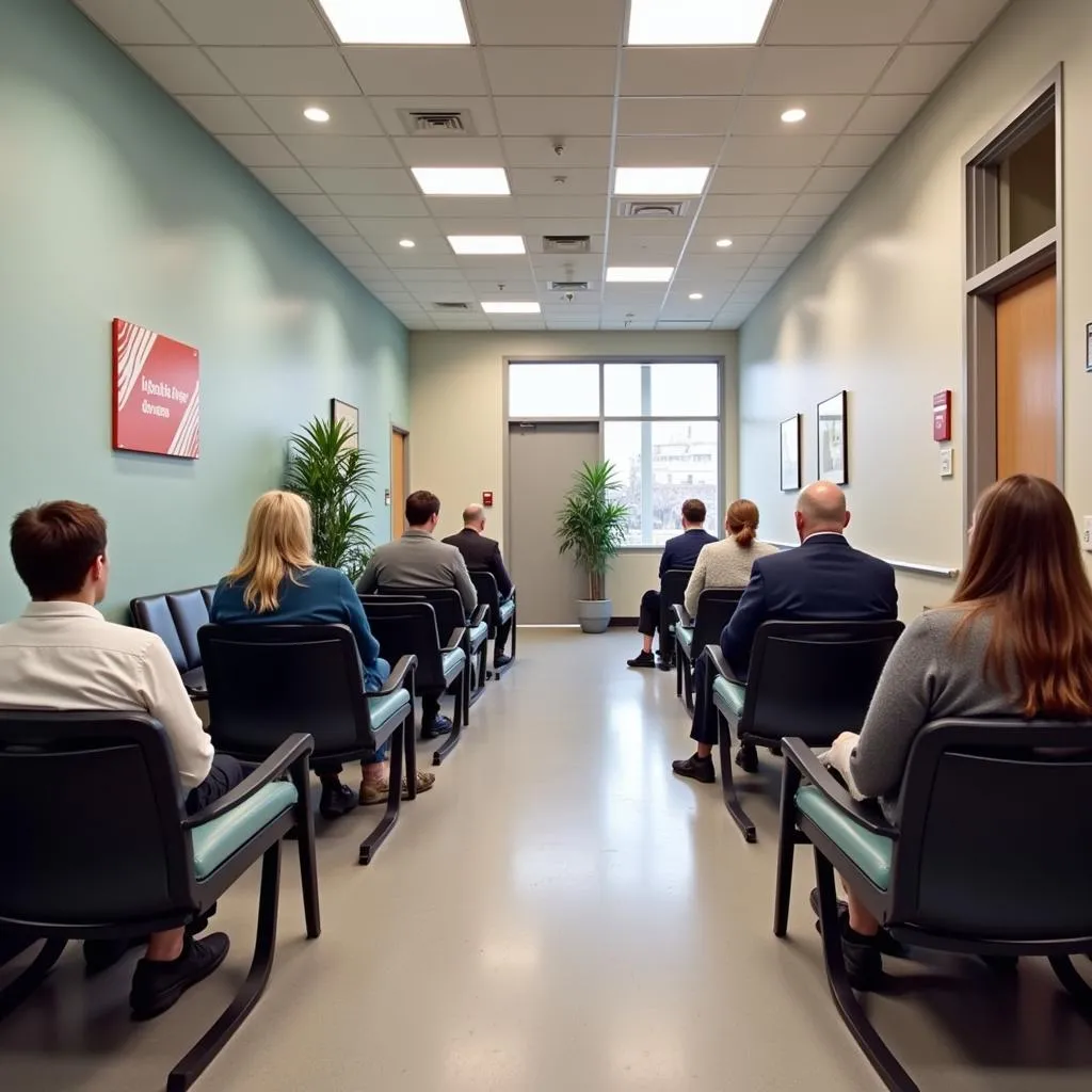 Centre de soins d'urgence : salle d'attente