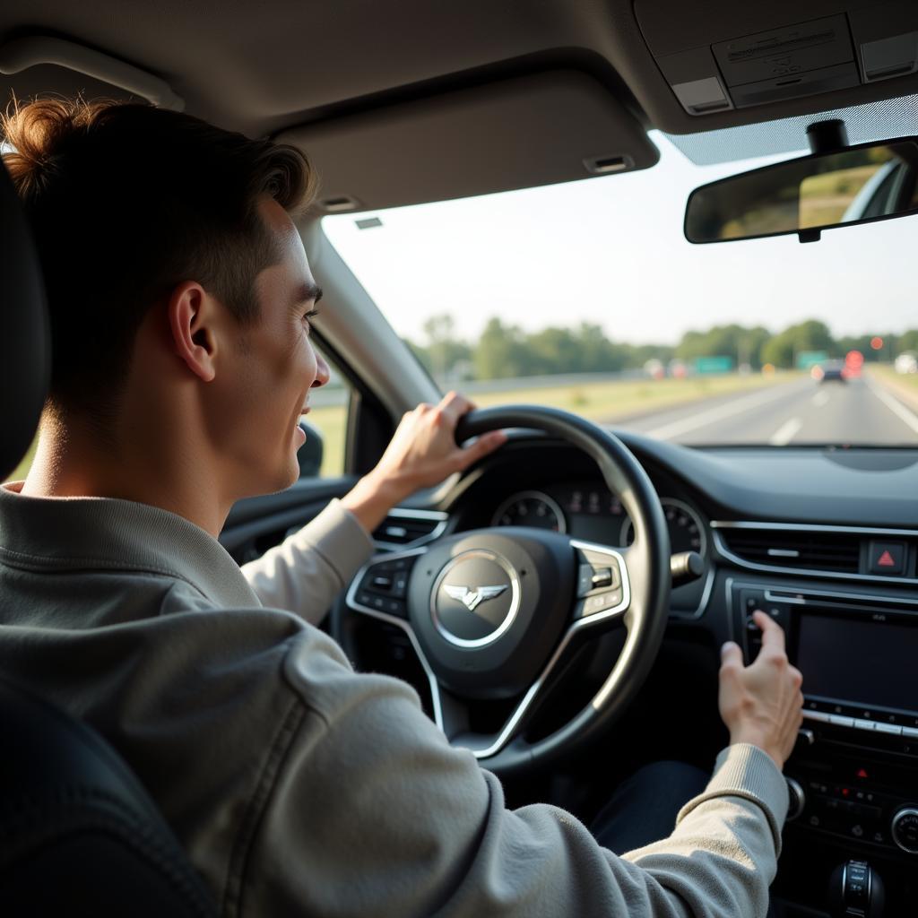 Conduire une voiture américaine