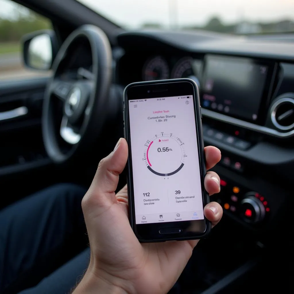 Voiture connectée à un smartphone avec l'application Carly