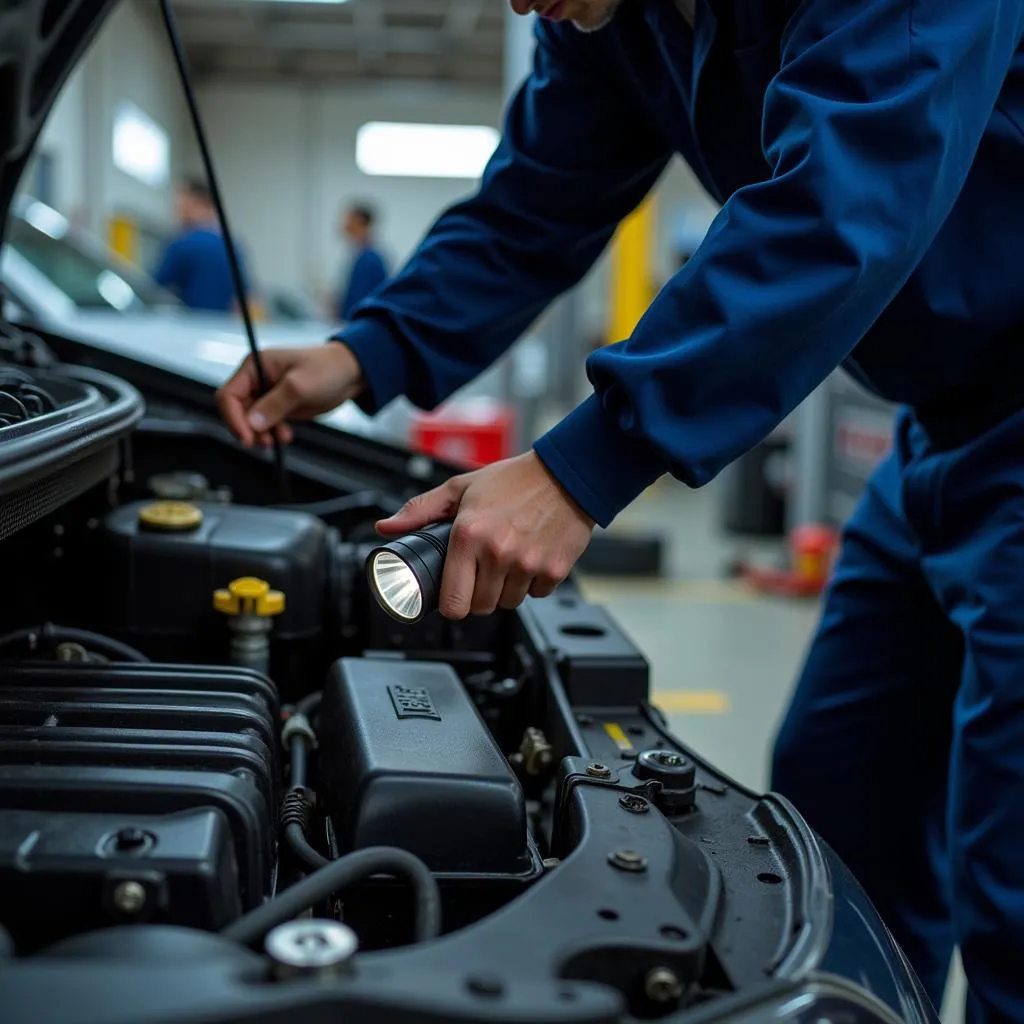 Inspection d'une voiture d'occasion certifiée