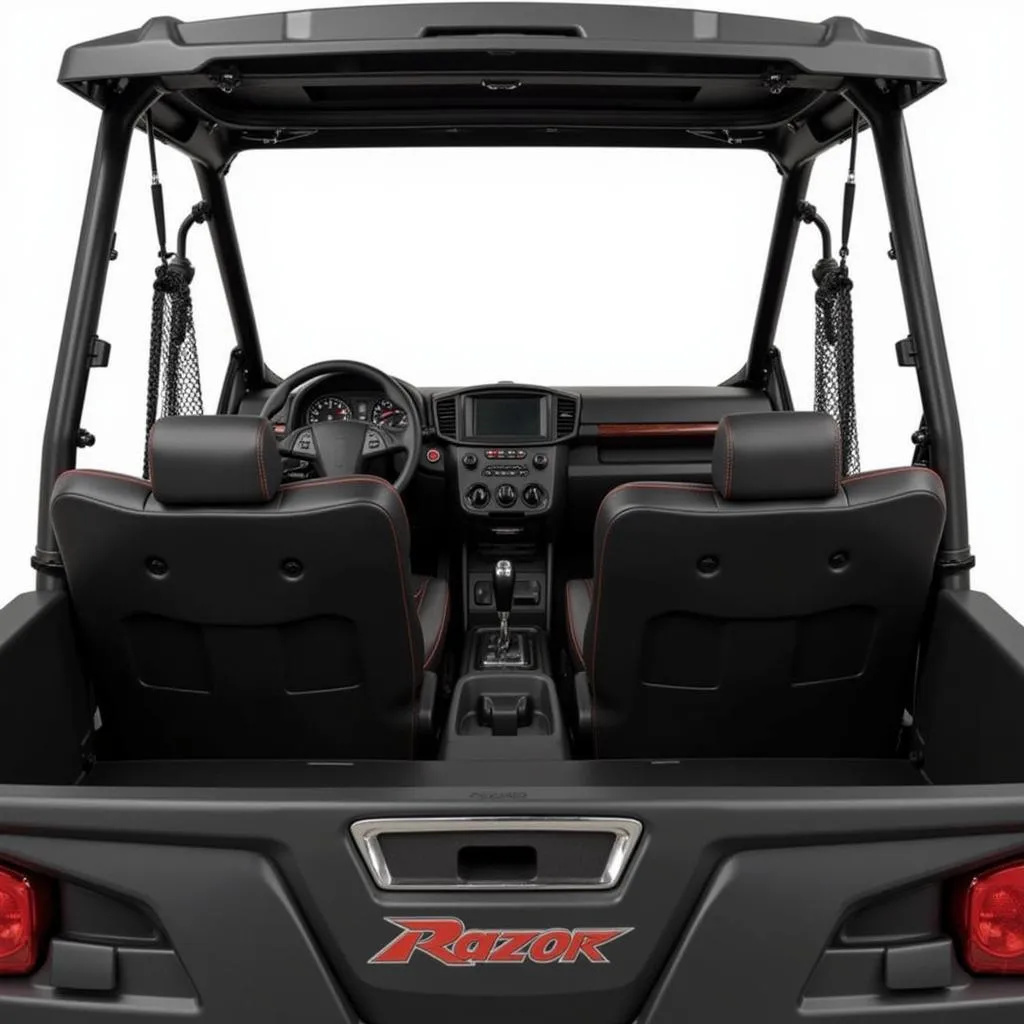 Vue de l'intérieur du Polaris Razor 2016