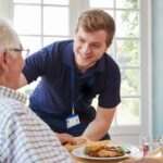 Person receiving home care assistance